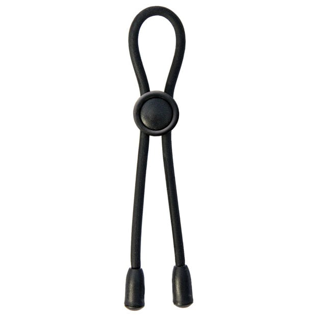 Nasstoys - Mack Tuff Adjustable Silicone Cock Tie Cock Ring (Black) -  Silicone Cock Ring (Non Vibration)  Durio.sg