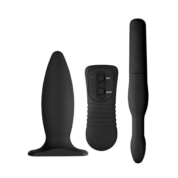 Nasstoys - My 1st Anal Explorer Kit Vibrating Butt Plug and Pleaser (Black) -  Anal Kit (Vibration) Non Rechargeable  Durio.sg