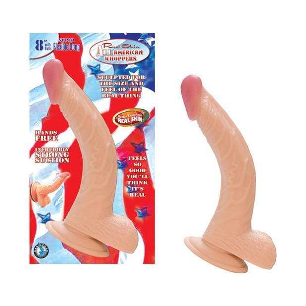 Nasstoys - Real Skin All American Whoppers 8" Dong with Balls (Beige) -  Realistic Dildo with suction cup (Non Vibration)  Durio.sg