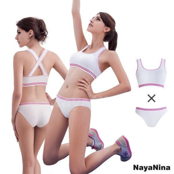 Naya Nina - Seamless Underwear / Sports Bra Set NA16990051 (White) -  Lingerie  Durio.sg