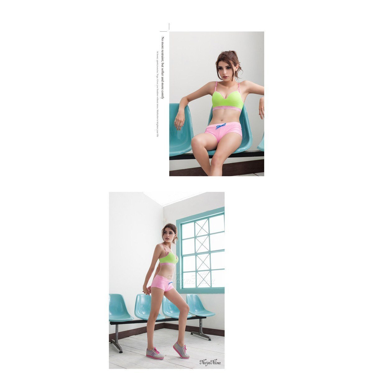 Naya Nina - The Colorful Triangle Increase No Rims Sports Underwear NA15180003-6 (Green) -  Panties  Durio.sg