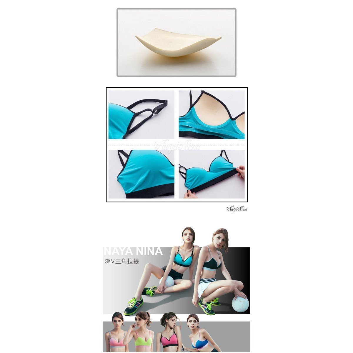 Naya Nina - The Colorful Triangle Increase No Rims Sports Underwear NA15180003 (Black) -  Panties  Durio.sg