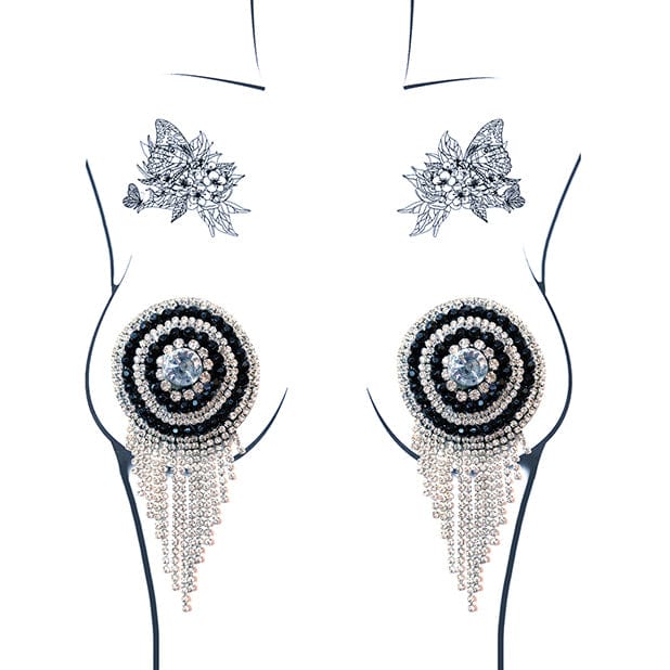 Neva Nude - Burlesque Bohemian Rhapsody Jewel Reusable Silicone Pasties Nipple Covers O/S (Crystal) -  Nipple Covers  Durio.sg