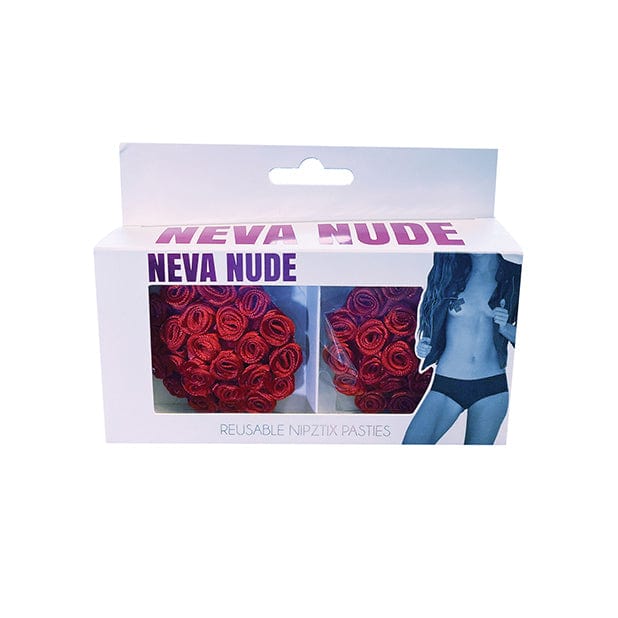 Neva Nude - Burlesque First Impression Roses Reusable Silicone Pasties Nipple Covers O/S (Red) -  Nipple Covers  Durio.sg