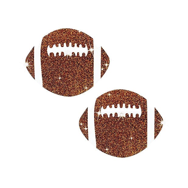 Neva Nude - Football Glitter Pasties Nipple Covers O/S (Brown) -  Nipple Covers  Durio.sg