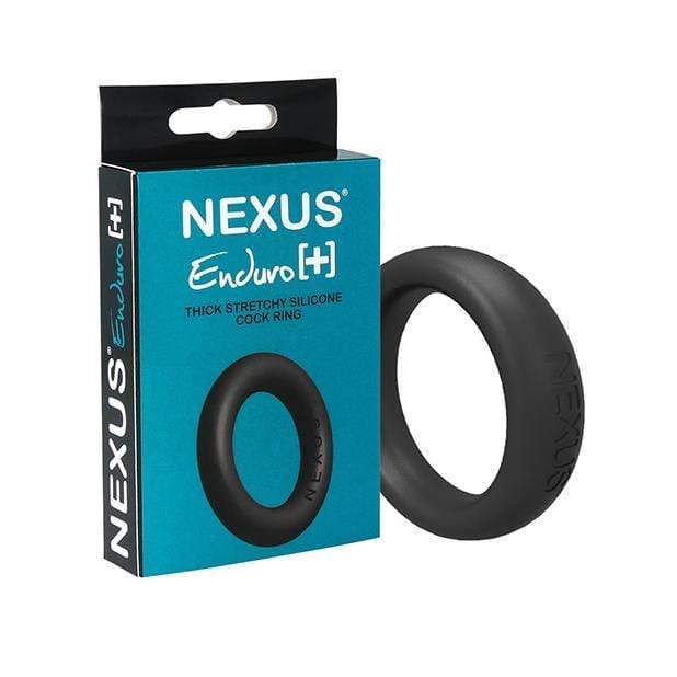 Nexus - Enduro Plus Thick Stretchy Silicone Cock Ring (Black) -  Silicone Cock Ring (Non Vibration)  Durio.sg