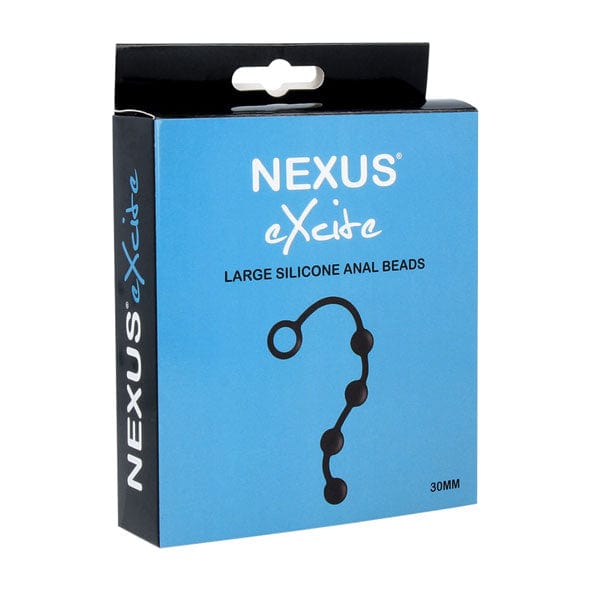 Nexus - Excite Silicone Anal Beads Large (Black) -  Anal Beads (Non Vibration)  Durio.sg