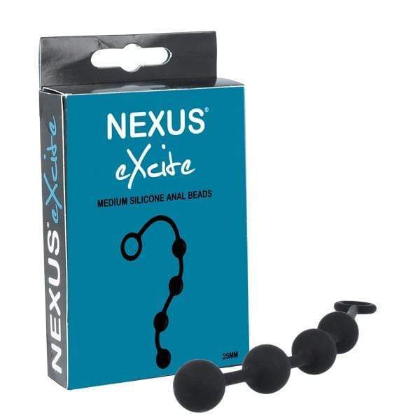 Nexus - Excite Silicone Anal Beads Medium (Black) -  Anal Beads (Non Vibration)  Durio.sg