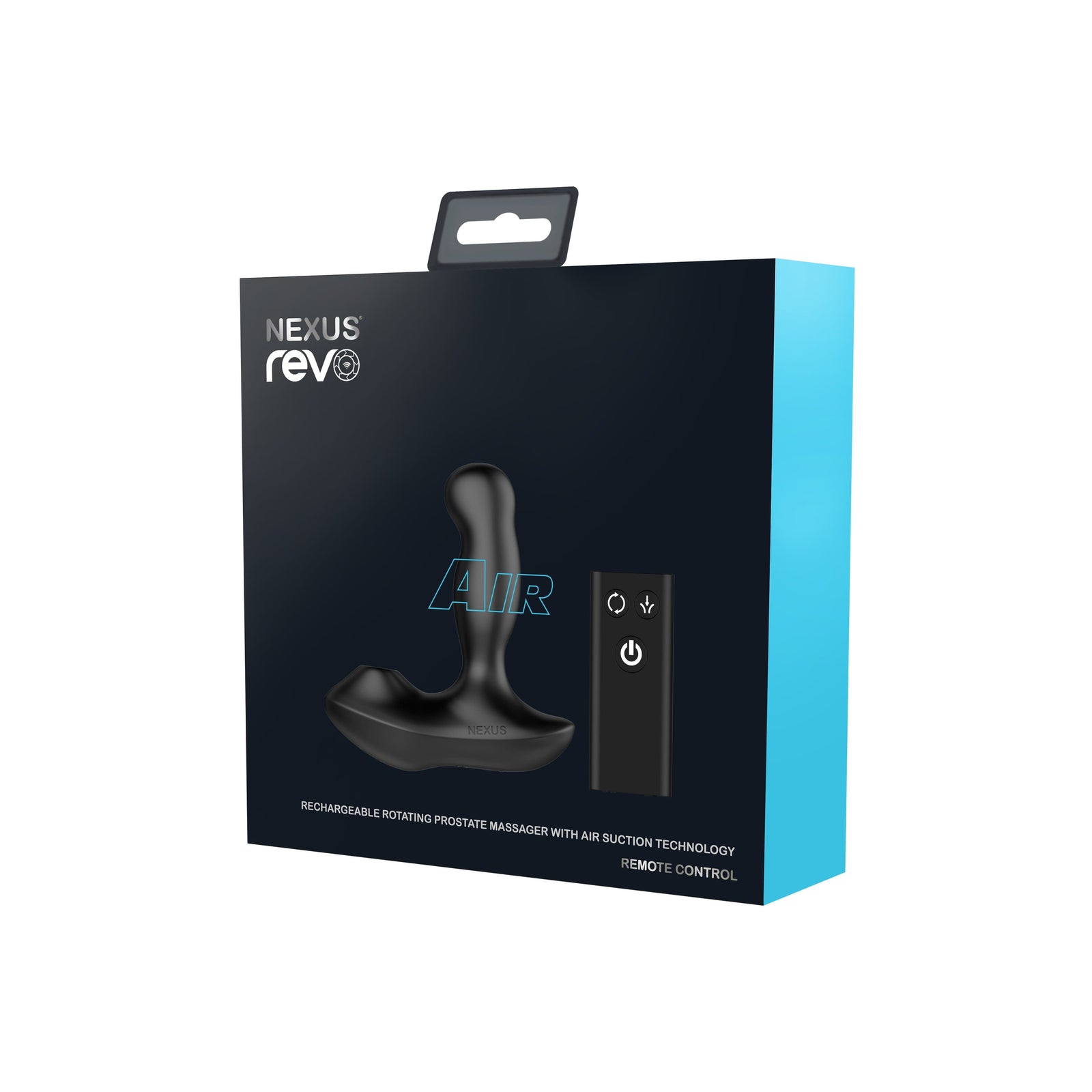 Nexus - Reno Air Rechargeable Rotating Remote Control Prostate Massager with Air Suction (Black) -  Prostate Massager (Vibration) Rechargeable  Durio.sg