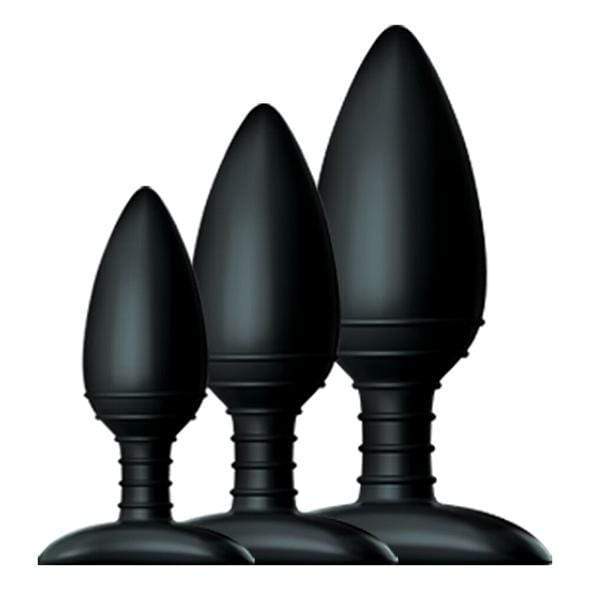 Nexus - Unisex Silicone Butt Plug Trio (Black) -  Anal Plug (Non Vibration)  Durio.sg