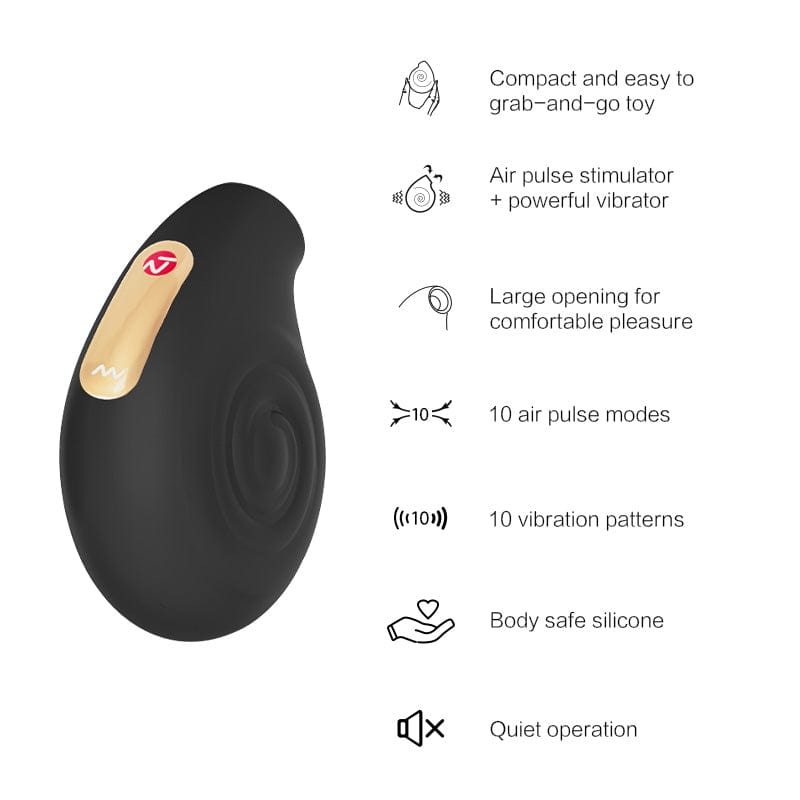 Nomi Tang - Little Snail Clitoral Air Stimulator Vibrator (Black) -  Clit Massager (Vibration) Rechargeable  Durio.sg