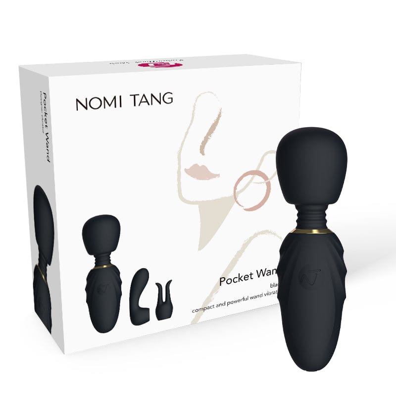 Nomi Tang - Pocket Mini Powerful Wand Massager (Black) -  Mini Wand Massagers (Vibration) Rechargeable  Durio.sg