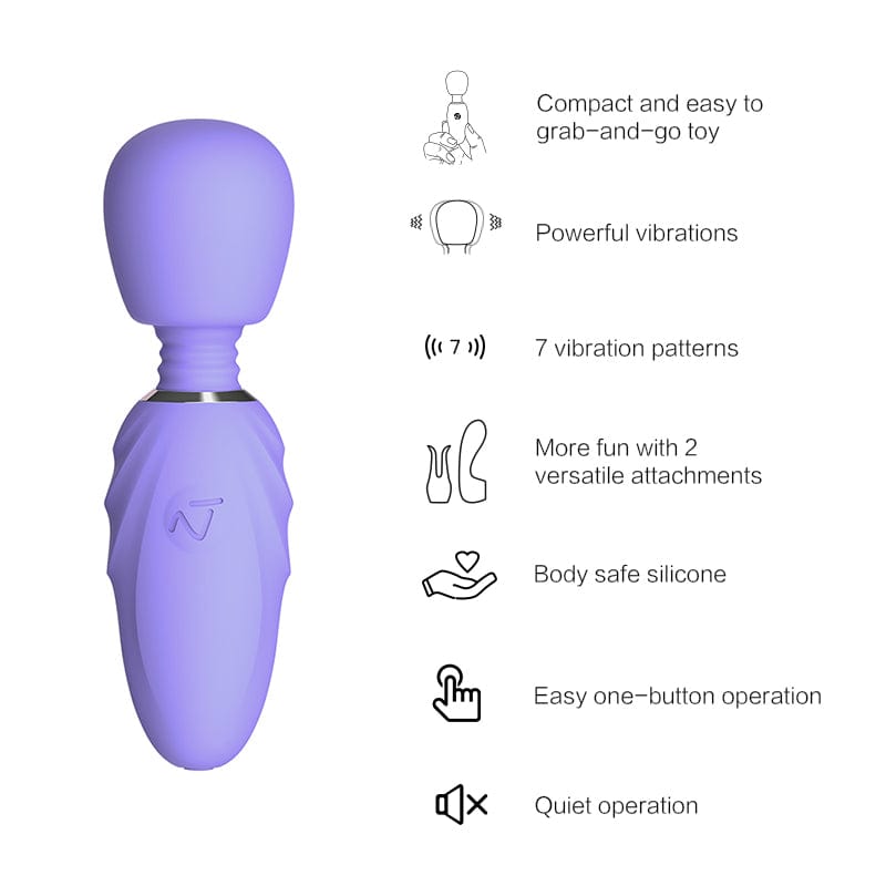 Nomi Tang - Pocket Mini Powerful Wand Massager (Lavender) -  Mini Wand Massagers (Vibration) Rechargeable  Durio.sg