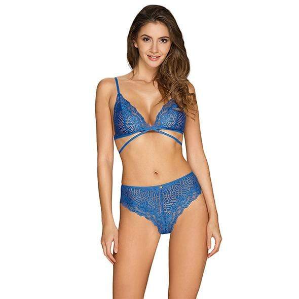 Obsessive - Bluellia 2 Pcs Lingerie Set L/XL (Blue) -  Lingerie Set  Durio.sg