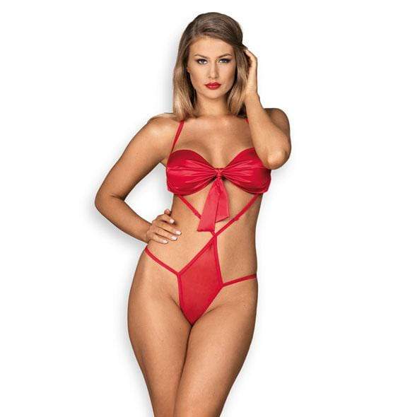 Obsessive - Giftella Teddy Cosutume  S/M (Red) -  Chemises  Durio.sg