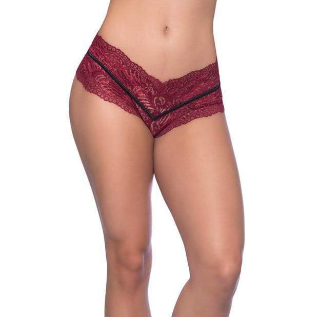 Oh la la cheri - Odette Soft Lace Boyshort with Decorative Elastic 1X (Red) -  Lingerie (Non Vibration)  Durio.sg