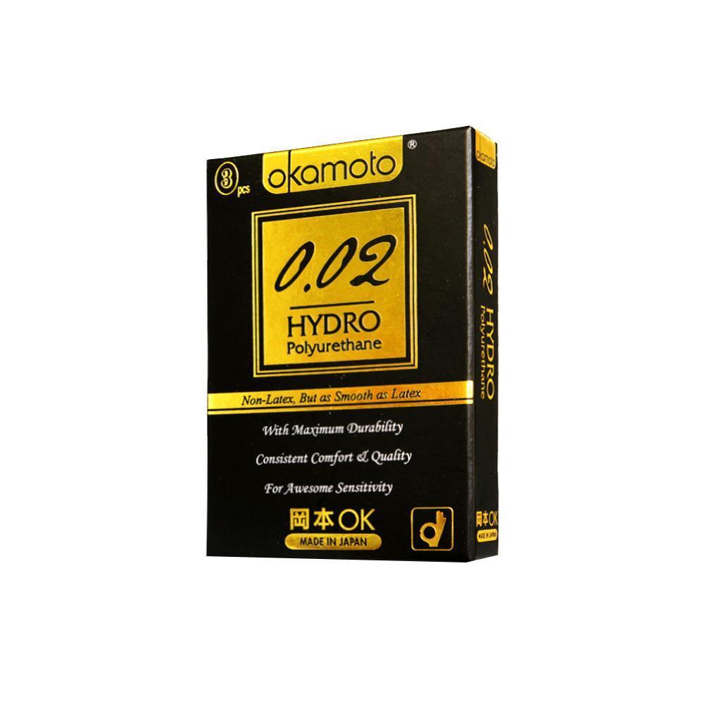 Okamoto - 0.02 Hydro Condoms 3's -  Condoms  Durio.sg
