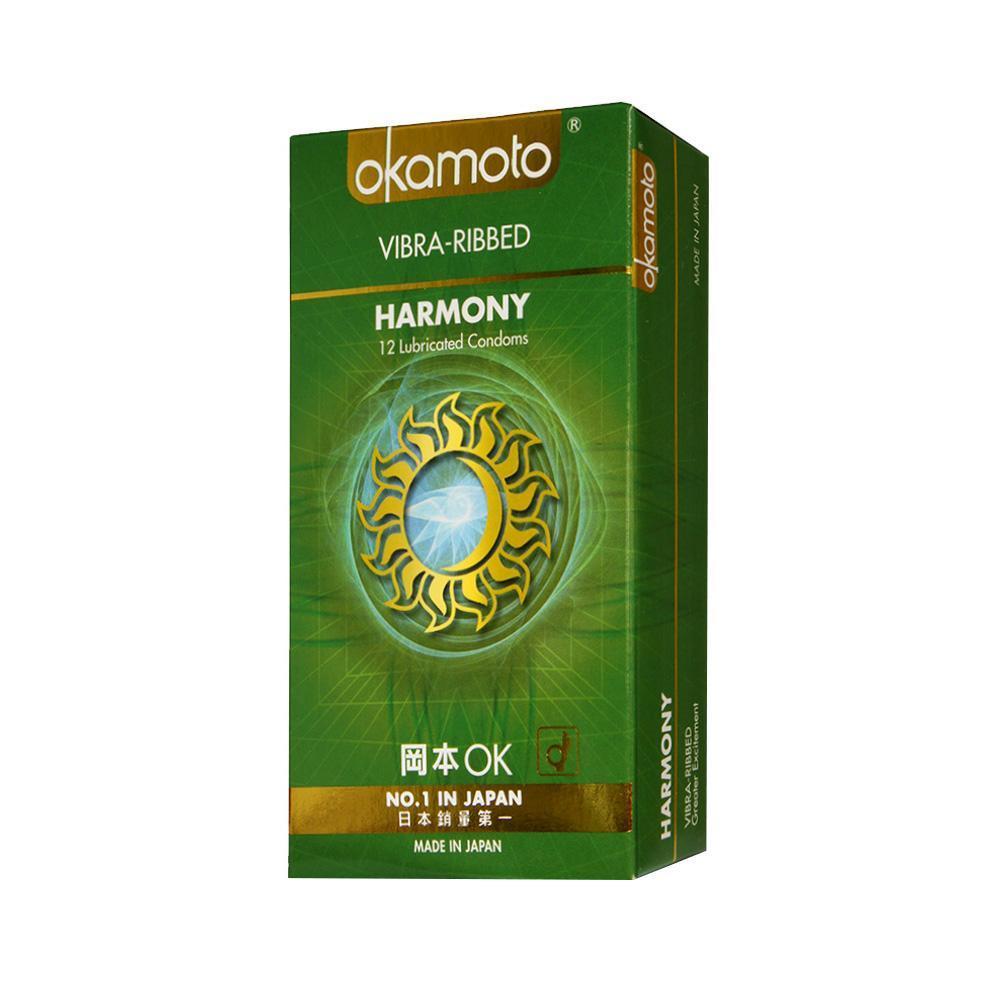 Okamoto - Harmony Vibra-Ribbed Condoms 12&#39;s -  Condoms  Durio.sg