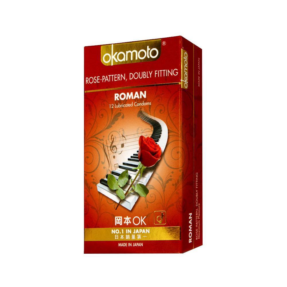 Okamoto - Roman Rose Pattern Condoms 12&#39;s -  Condoms  Durio.sg