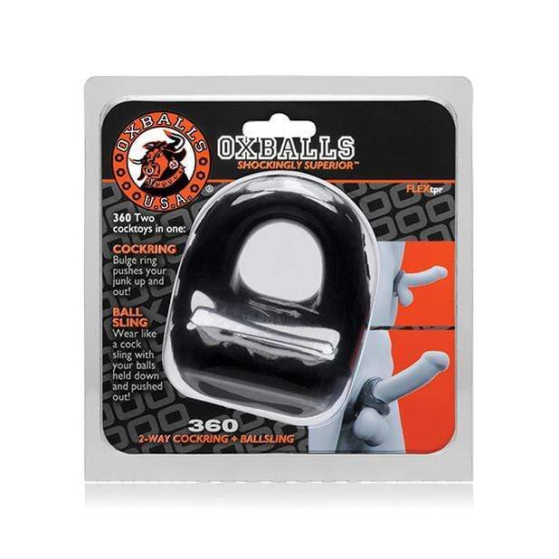 Oxballs - 360 Cock Ring and Ballsling Cock Sleeve (Black) -  Cock Sleeves (Non Vibration)  Durio.sg