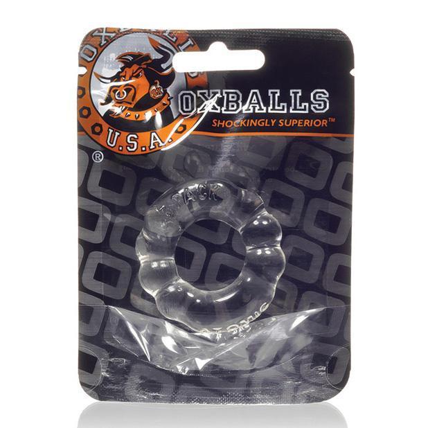 Oxballs - Atomic Jock 6-Pack Cock Ring (Clear) -  Rubber Cock Ring (Non Vibration)  Durio.sg
