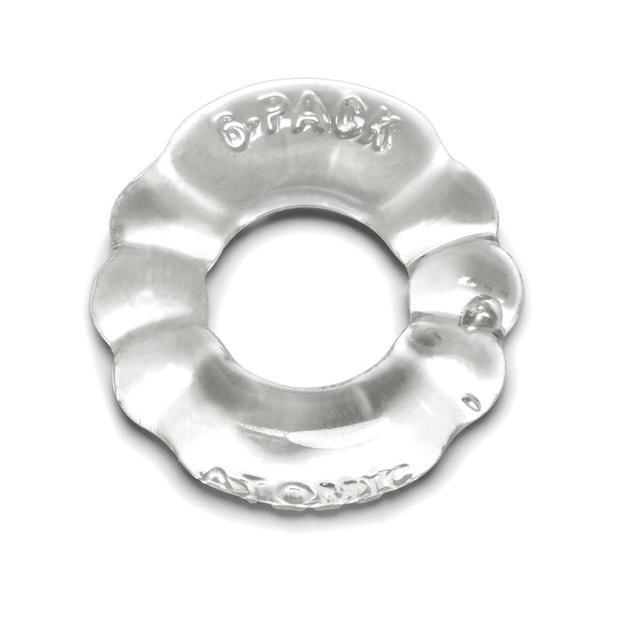 Oxballs - Atomic Jock 6-Pack Cock Ring (Clear) -  Rubber Cock Ring (Non Vibration)  Durio.sg