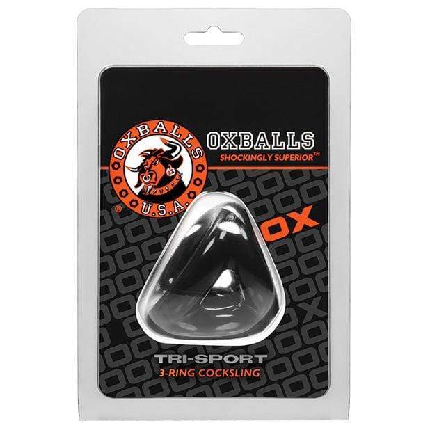 Oxballs - Atomic Jock Tri Sport 3 Ring Sling Cock Ring (Black) -  Cock Sleeves (Non Vibration)  Durio.sg