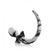 Oxballs - Beagle Puppy Tail Butt Plug Medium (Black/White) -  Anal Plug (Non Vibration)  Durio.sg