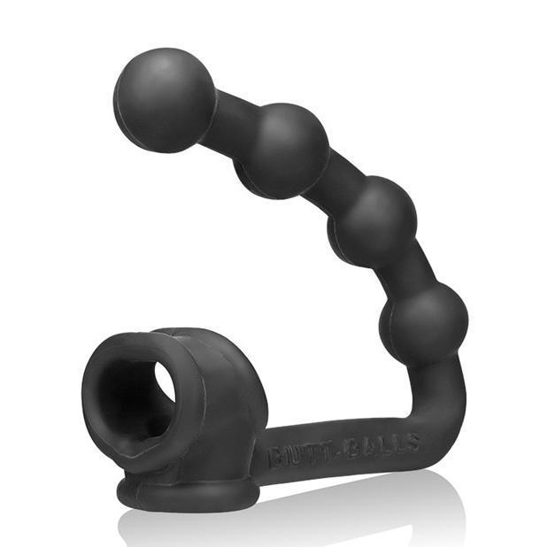 Oxballs - Buttballs Butt Plug Silicone Cock Ring (Black) -  Silicone Cock Ring (Non Vibration)  Durio.sg
