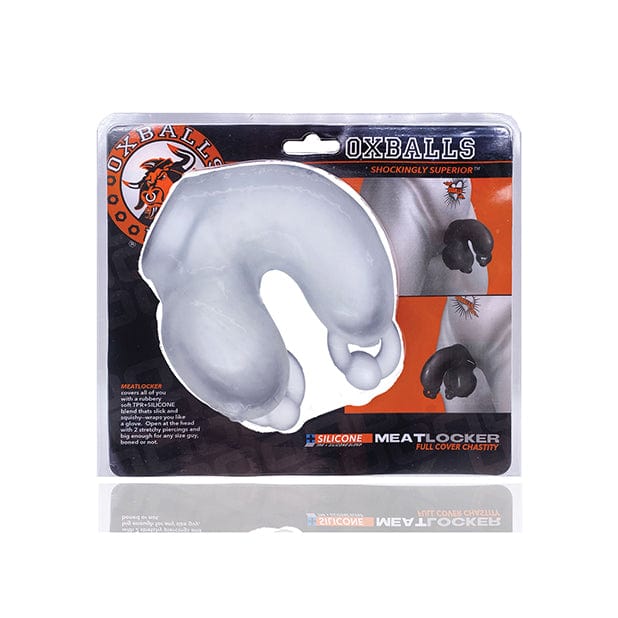Oxballs - Meatlocker Full Cover Silicone Chastity Cage (White) -  Silicone Cock Cage (Non Vibration)  Durio.sg