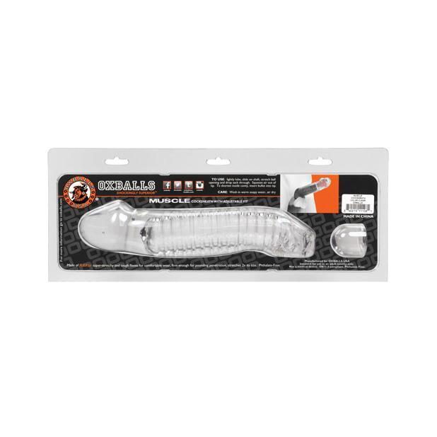 Oxballs - Muscle Cock Sheath Silicone Cock Sleeve (Clear) -  Cock Sleeves (Non Vibration)  Durio.sg