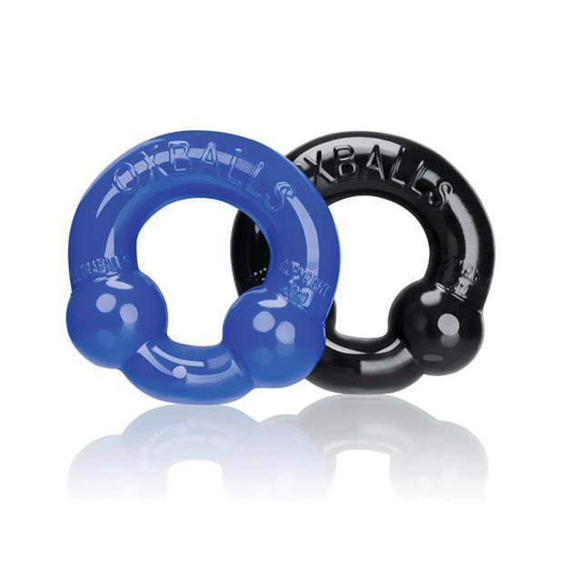 Oxballs - Ultraballs Rubber Cock Ring Set (Blue/Black) -  Rubber Cock Ring (Non Vibration)  Durio.sg