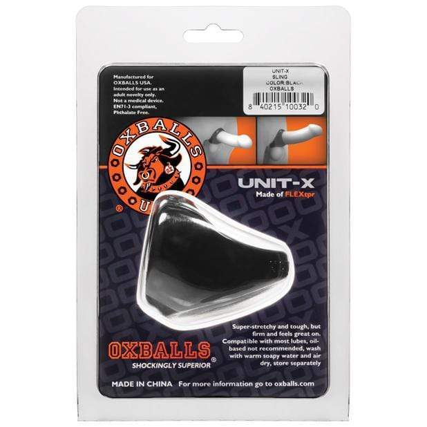 Oxballs - Unit X Cock Sling Cock Sleeve (Black) -  Cock Sleeves (Non Vibration)  Durio.sg
