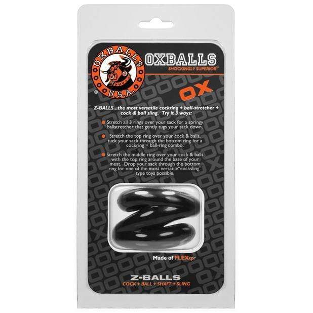 Oxballs - Z Balls Ballstretcher (Black) -  Cock Sleeves (Non Vibration)  Durio.sg