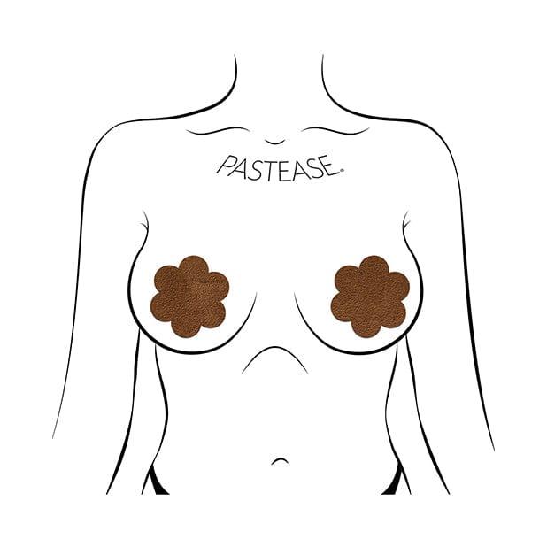 Pastease - Basic Daisy Pasties Nipple Covers O/S (Brown) -  Nipple Covers  Durio.sg