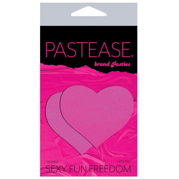 Pastease - Basic Heart Black Light Reactive Pasties Nipple Covers O/S (Neon Pink) -  Nipple Covers  Durio.sg