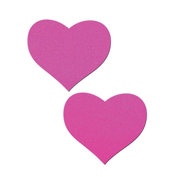 Pastease - Basic Heart Black Light Reactive Pasties Nipple Covers O/S (Neon Pink) -  Nipple Covers  Durio.sg
