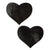 Pastease - Basic Liquid Heart Pasties Nipple Covers O/S (Black) -  Nipple Covers  Durio.sg