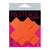 Pastease - Basic Plus X Black Light Reactive Pasties Nipple Covers O/S (Neon Orange) -  Nipple Covers  Durio.sg