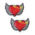 Pastease - Premium Angel Glitter Heart with Wings and Halo Pasties Nipple Covers O/S (Red) -  Nipple Covers  Durio.sg
