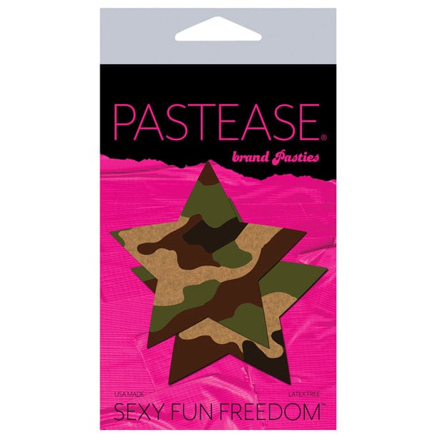 Pastease - Premium Camo Star Pasties Nipple Covers O/S (Green) -  Nipple Covers  Durio.sg