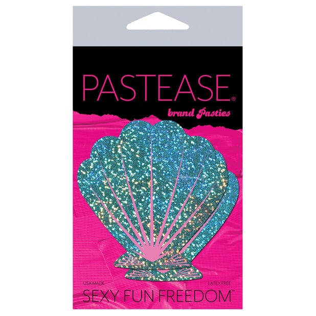Pastease - Premium Glitter Shell Pasties Nipple Covers O/S (Seafoam Green/Pink) -  Nipple Covers  Durio.sg