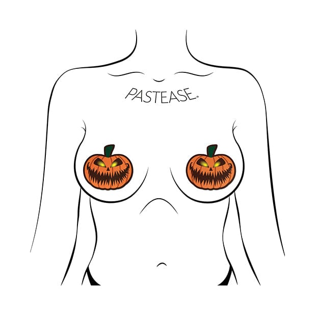 Pastease - Premium Halloween Scary Pumpkin Pasties Nipple Covers O/S (Orange) -  Nipple Covers  Durio.sg