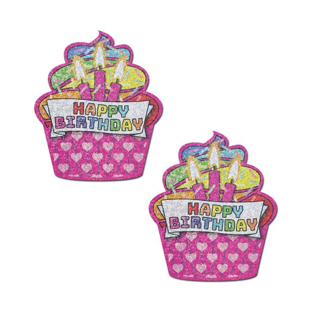 Pastease - Premium Happy Birthday Cupcake Pasties Nipple Covers (Multi Colour) -  Nipple Covers  Durio.sg