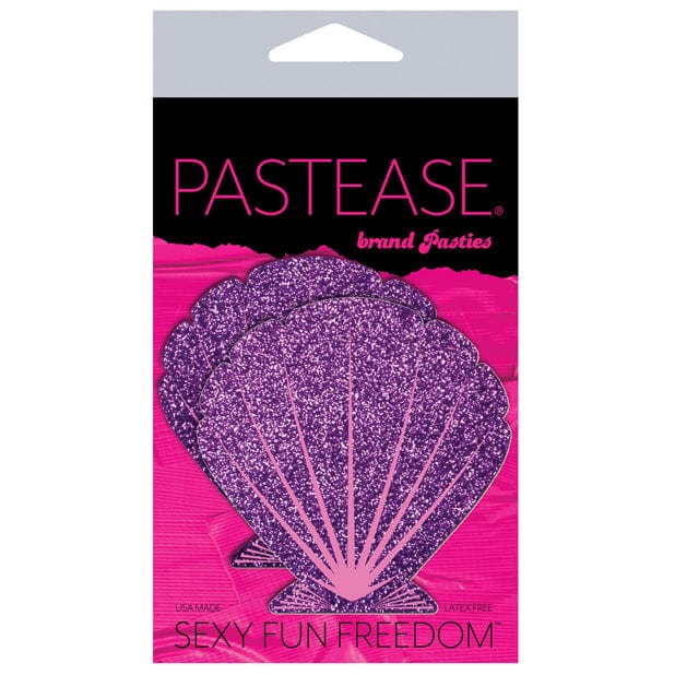 Pastease - Premium Mermaid Glitter Seashell Pasties Nipple Covers O/S (Purple/Pink) -  Nipple Covers  Durio.sg