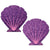 Pastease - Premium Mermaid Glitter Seashell Pasties Nipple Covers O/S (Purple/Pink) -  Nipple Covers  Durio.sg