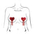 Pastease - Tassel Holographic Heart Pasties Nipple Covers O/S (Red) -  Nipple Covers  Durio.sg
