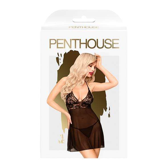 Penthouse - Bedtime Story Mini Dress with Thong Chemise S/M (Black) -  Chemises  Durio.sg