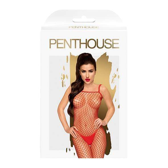 Penthouse - Body Search Fishnet Crotchless Fishnet Bodystocking S-L (Red) -  Bodystockings  Durio.sg