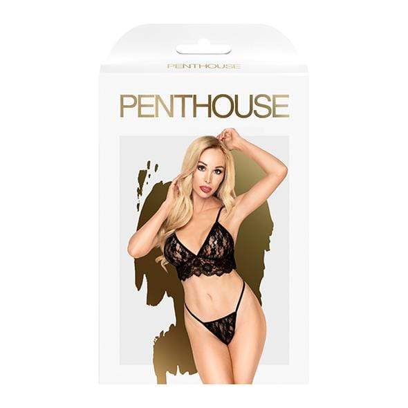 Penthouse - Double Spice Lace Triangle Lingerie Bralette Set S/M (Black) -  Lingerie Set  Durio.sg